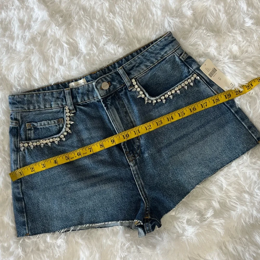 Pilcro Rhinestone Jean Shorts - Picture 8 of 9